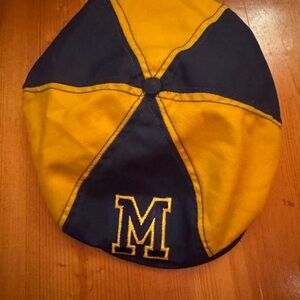 Yellow and Blue Cap with M Logo